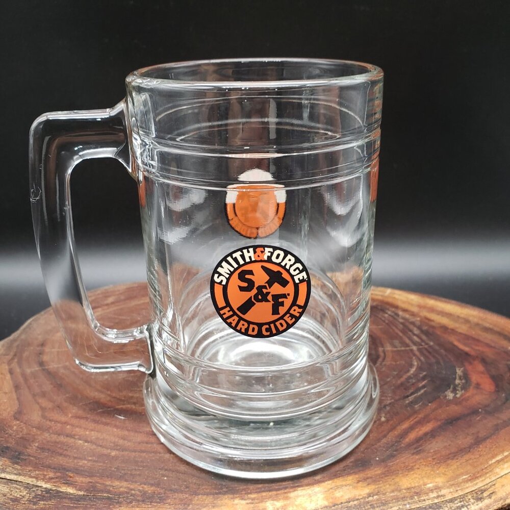Smith & Forge Hard Cider Glass Mug Beer Stein Tankard 5" Barware Heavy Promo